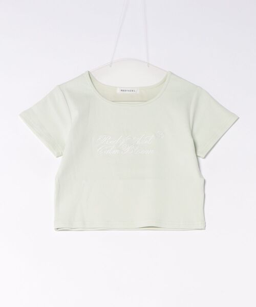 REDYAZEL(レディアゼル)の「カリグラフィーロゴエンブロイダリークロップドTシャツ(Tシャツ/カットソー・レディース・ブラック/ホワイト/ベージュ/ミント・FREE)」の11枚目の写真