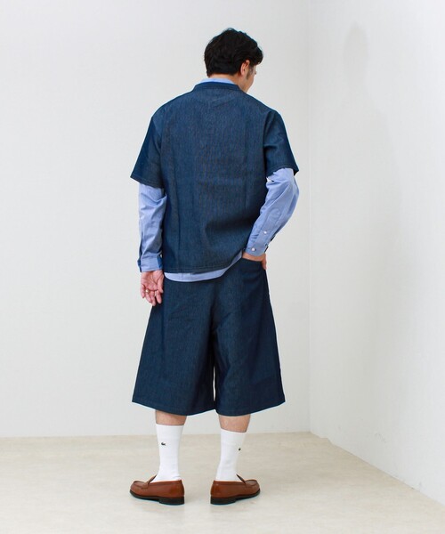GLOSTER(グロスター)の「【セットアップ対応】メッシュデニムバギーショーツ(その他パンツ・メンズ・サックスブルー/インディゴブルー/チャコールグレー・L/M)」の5枚目の写真