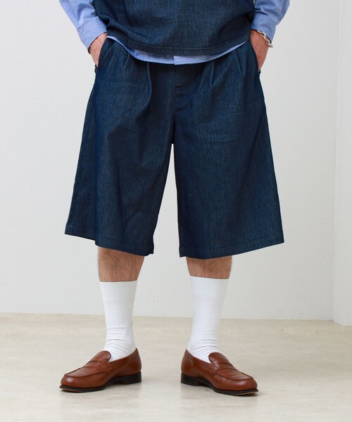 GLOSTER(グロスター)の「【セットアップ対応】メッシュデニムバギーショーツ(その他パンツ・メンズ・サックスブルー/インディゴブルー/チャコールグレー・L/M)」の7枚目の写真