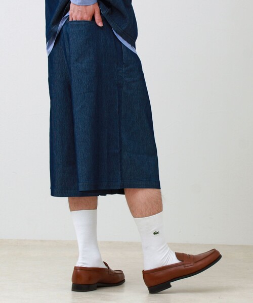 GLOSTER(グロスター)の「【セットアップ対応】メッシュデニムバギーショーツ(その他パンツ・メンズ・サックスブルー/インディゴブルー/チャコールグレー・L/M)」の10枚目の写真