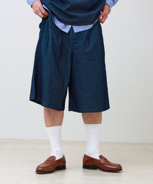 GLOSTER(グロスター)の「【セットアップ対応】メッシュデニムバギーショーツ(その他パンツ・メンズ・サックスブルー/インディゴブルー/チャコールグレー・L/M)」の12枚目の写真