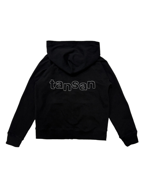 TANSANMAGNESIUM(タンサン マグネシウム)の「リンガーフードジップアップ無地(ブラック)(パーカー・レディース・その他・MENS/WOMENS)」の1枚目の写真