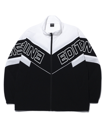 DISTN9NE（ディストナイン）の「ビッグワーディング配色ハイネックストレッチジップアップ LQ7JU421_WHITE（ナイロンジャケット）」