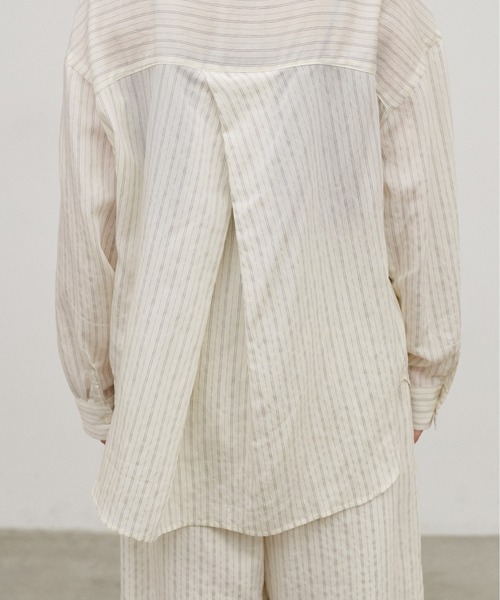 LARUTA（ラルータ）の「【LARUTA】［WEB限定］ダブルストライプシャツ（シャツ/ブラウス・レディース・イエロー/ブラウン/オフホワイト・MEDIUM）」の10枚目の写真