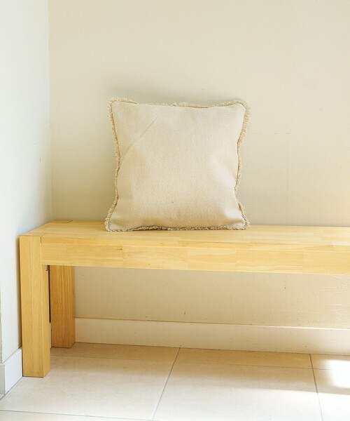 collex（コレックス）の「【RugRu】JASON クッションカバー 45×45 フリンジクッションカバー（クッション/クッションカバー・レディース・アイボリー/ブルー・フリー）」の7枚目の写真