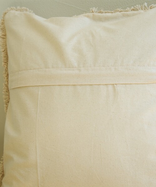 collex（コレックス）の「【RugRu】JASON クッションカバー 45×45 フリンジクッションカバー（クッション/クッションカバー・レディース・アイボリー/ブルー・フリー）」の14枚目の写真