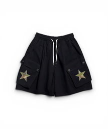 BORN SLIPPY（ボーンスリッピー）の「Camo Star Cargo Shorts (Black)（その他パンツ）」