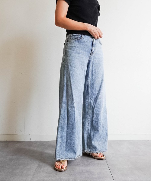 Fabby fabby(ファビィーファビィー)の「【大人の抜け感】ゴールドライントングフラットサンダル(サンダル・レディース・ブラック/ブラウン/ゴールド・MEDIUM/LARGE/SMALL)」の18枚目の写真