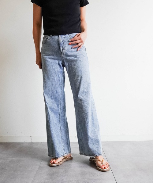 Fabby fabby(ファビィーファビィー)の「【大人の抜け感】ゴールドライントングフラットサンダル(サンダル・レディース・ブラック/ブラウン/ゴールド・MEDIUM/LARGE/SMALL)」の21枚目の写真