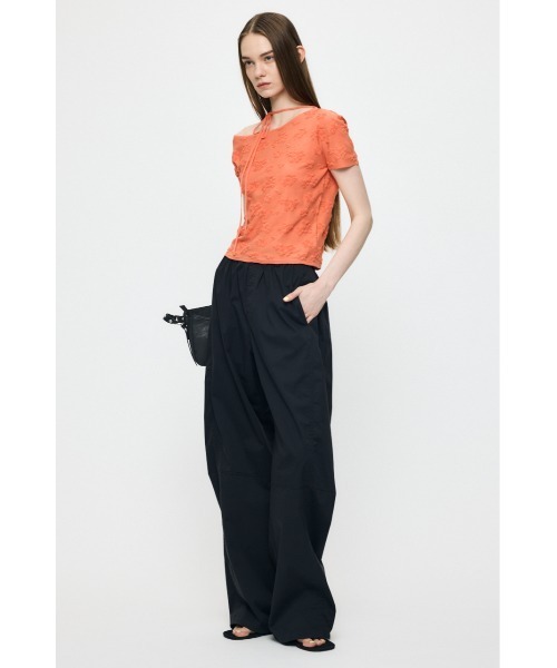 MOUSSY(マウジー)の「FLORAL JACQUARD CUT トップス(Tシャツ/カットソー・レディース・オレンジ/ブラック/オフホワイト・FREE)」の7枚目の写真