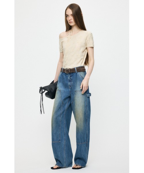 MOUSSY(マウジー)の「FLORAL JACQUARD CUT トップス(Tシャツ/カットソー・レディース・オレンジ/ブラック/オフホワイト・FREE)」の13枚目の写真