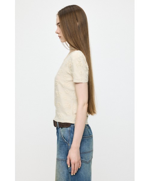 MOUSSY(マウジー)の「FLORAL JACQUARD CUT トップス(Tシャツ/カットソー・レディース・オレンジ/ブラック/オフホワイト・FREE)」の17枚目の写真