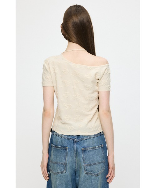 MOUSSY(マウジー)の「FLORAL JACQUARD CUT トップス(Tシャツ/カットソー・レディース・オレンジ/ブラック/オフホワイト・FREE)」の18枚目の写真