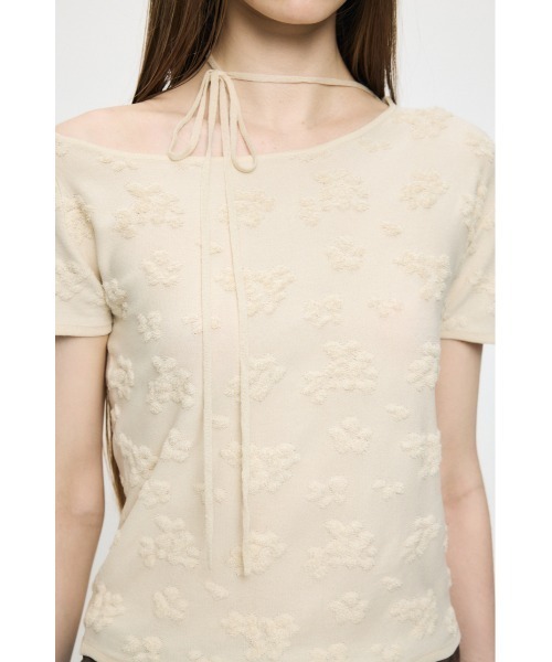 MOUSSY(マウジー)の「FLORAL JACQUARD CUT トップス(Tシャツ/カットソー・レディース・オレンジ/ブラック/オフホワイト・FREE)」の20枚目の写真