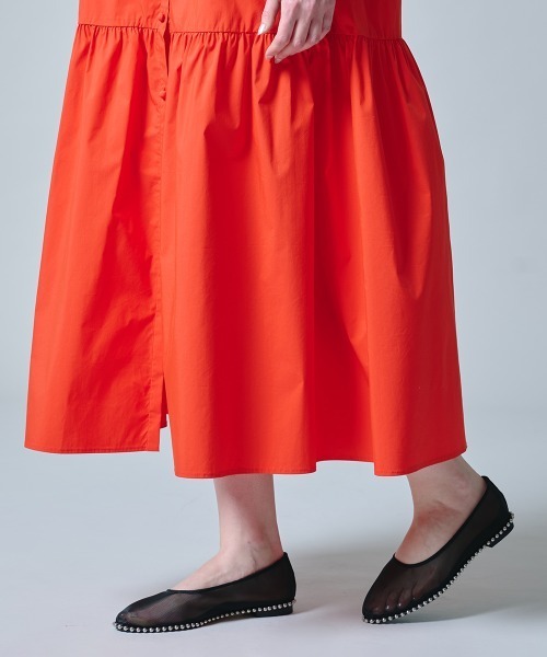DOUBLE STANDARD CLOTHING(ダブルスタンダードクロージング)の「タイプライターフリルネックワンピース(ワンピース・レディース・レッド/ブラック・36/38)」の11枚目の写真