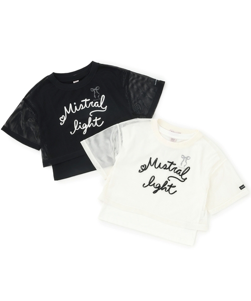 mezzo piano Junior（メゾピアノジュニア）の「コード刺しゅうメッシュTシャツ×【接触冷感】Tシャツセット（Tシャツ/カットソー・キッズ・ブラック/アイボリー・L:160cm/M:150cm/S:140cm）」の20枚目の写真