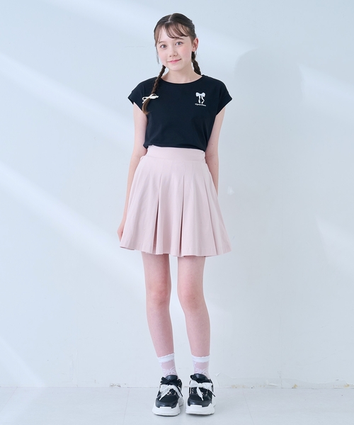 mezzo piano Junior（メゾピアノジュニア）の「コード刺しゅうメッシュTシャツ×【接触冷感】Tシャツセット（Tシャツ/カットソー・キッズ・ブラック/アイボリー・L:160cm/M:150cm/S:140cm）」の15枚目の写真