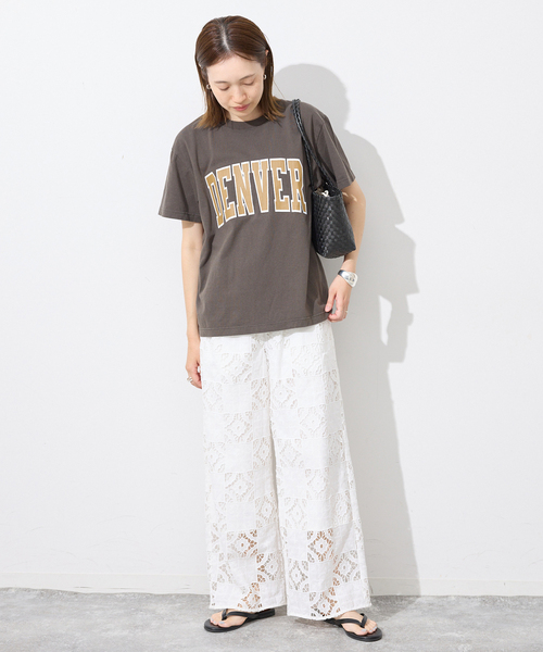 SLOBE IENA(スローブイエナ)の「GULF COAST/ガルフコースト SLOBE別注 グラフィックTEE2(Tシャツ/カットソー・レディース・チャコールグレー/ホワイト系その他/レッド/ピンク・FREE)」の5枚目の写真