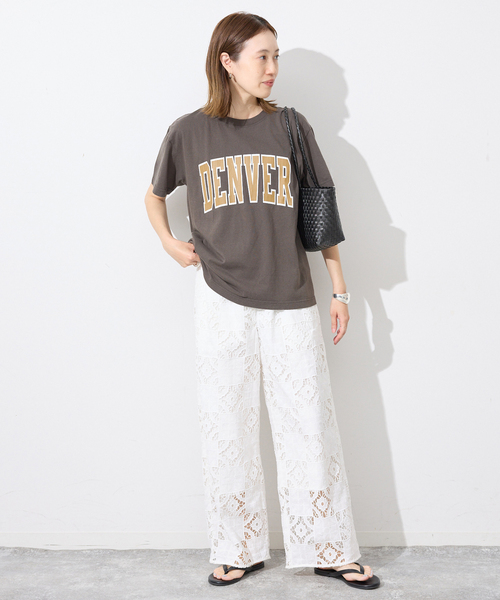 SLOBE IENA(スローブイエナ)の「GULF COAST/ガルフコースト SLOBE別注 グラフィックTEE2(Tシャツ/カットソー・レディース・チャコールグレー/ホワイト系その他/レッド/ピンク・FREE)」の6枚目の写真