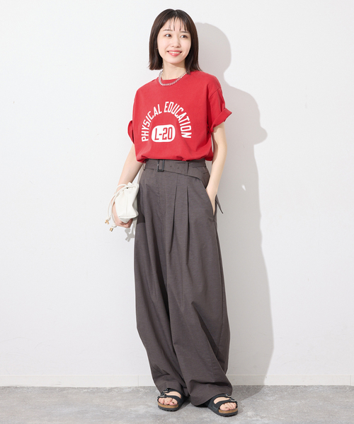 SLOBE IENA(スローブイエナ)の「GULF COAST/ガルフコースト SLOBE別注 グラフィックTEE2(Tシャツ/カットソー・レディース・チャコールグレー/ホワイト系その他/レッド/ピンク・FREE)」の22枚目の写真