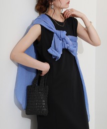 support surface/サポートサーフェス】SILK WOOL BELTED DRESS/シルク
