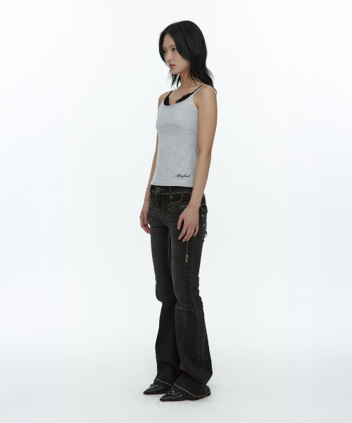 ROUGHNECK（ラフネック）の「Lace Layered Sleeveless Gray（Tシャツ/カットソー・レディース・その他・SMALL/MEDIUM）」の3枚目の写真