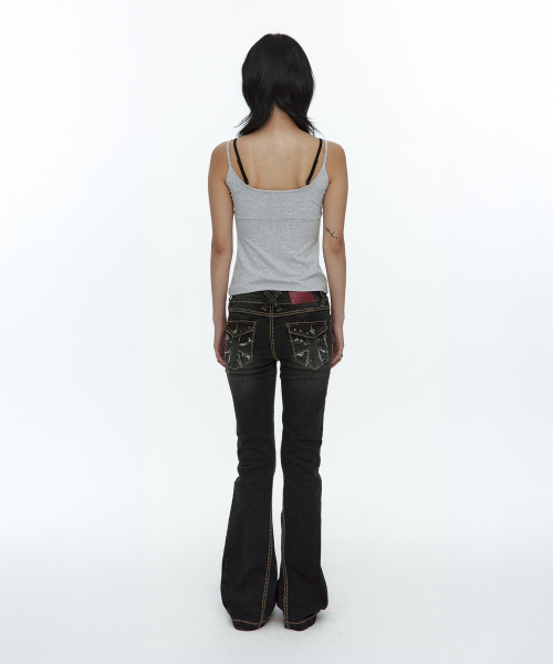 ROUGHNECK（ラフネック）の「Lace Layered Sleeveless Gray（Tシャツ/カットソー・レディース・その他・SMALL/MEDIUM）」の4枚目の写真