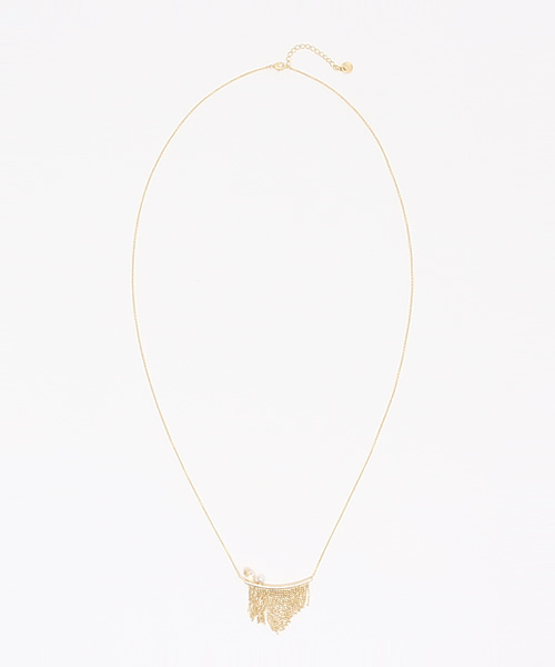 earth music&ecology（アースミュージックアンドエコロジー）の「メタルフリンジビジューネックレス（ネックレス・レディース・ゴールド/シルバー・FREE）」の4枚目の写真