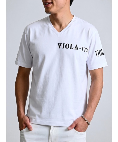 VIOLA（ヴィオラ）の「『VIOLA rumore/ヴィオラ ルモーレ』PRINT VN-T（Tシャツ/カットソー・メンズ・ブラック/レッド/ホワイト・L/XL/M）」の2枚目の写真