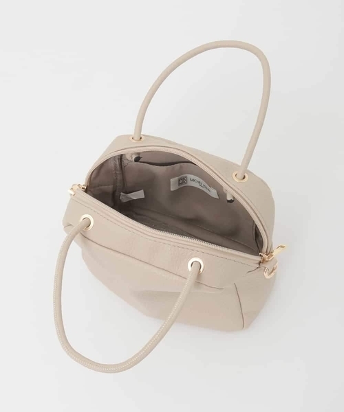 MK MICHEL KLEIN（エムケーミッシェルクラン）の「[WEB限定/2WAY/300g以下の軽量]合成皮革ミニスクエアバッグ（ハンドバッグ・レディース・ベージュ/ピンク/アイボリー/ブラック・00）」の12枚目の写真