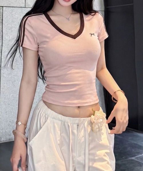 SPORTYサイドラインピチT（Tシャツ/カットソー）｜Vipoa（ヴィポア）の