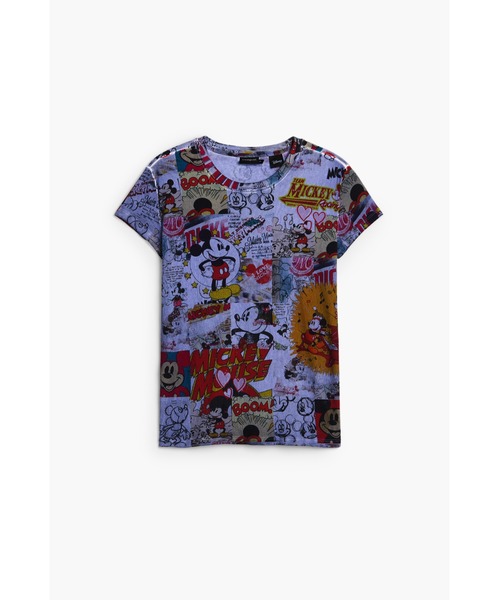 Desigual(デシグアル)の「ミッキーマウス コミック柄オーバープリントTシャツ/Disney ディズニー【2026-2027年秋冬新作】(Tシャツ/カットソー・レディース・ブラック・M/XL/S/XS/L)」の3枚目の写真