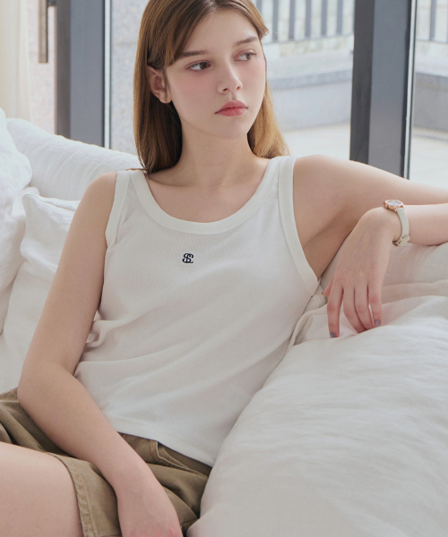 SLOWLOLLI(スローローリ)の「Nubi ribbed sleeveless_2 Colors(Tシャツ/カットソー・レディース・ホワイト/ブラック・FREE)」の3枚目の写真