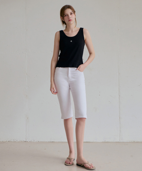 SLOWLOLLI(スローローリ)の「Nubi ribbed sleeveless_2 Colors(Tシャツ/カットソー・レディース・ホワイト/ブラック・FREE)」の7枚目の写真