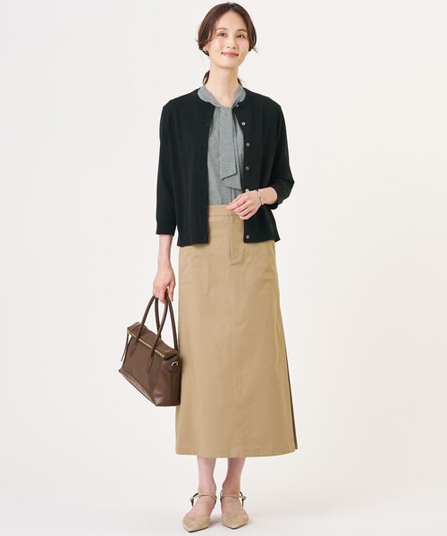 J.PRESS（ジェイプレス）の「【シーンレスに活躍】ウォッシャブルキュプラツイル ボウタイ ブラウス（シャツ/ブラウス・レディース・ブルー系/パープル系1/ダークブラウン系1/ブラック系3・T13/T15）」の15枚目の写真