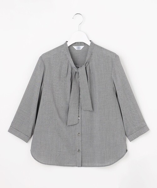 J.PRESS（ジェイプレス）の「【シーンレスに活躍】ウォッシャブルキュプラツイル ボウタイ ブラウス（シャツ/ブラウス・レディース・ブルー系/パープル系1/ダークブラウン系1/ブラック系3・T13/T15）」の20枚目の写真
