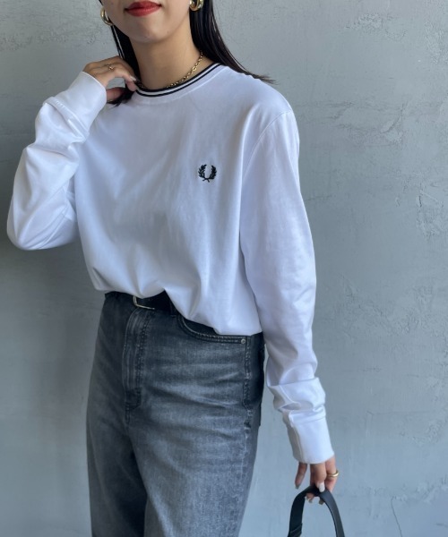 [FRED PERRY] Twin‑tipped long sleeve rugby T‑shirt M9602