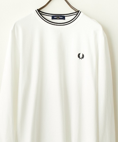 FRED PERRY（フレッドペリー）の「[FRED PERRY/フレッドペリー] ツインティップライン ロングスリーブTシャツ M9602（Tシャツ/カットソー・レディース・ホワイト・M/S/L）」の20枚目の写真