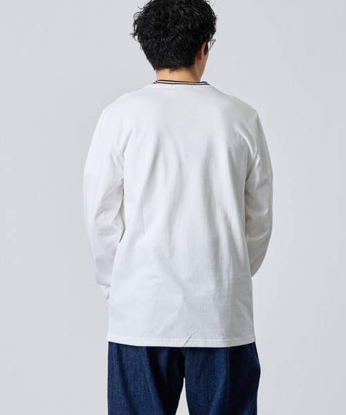 FRED PERRY（フレッドペリー）の「[FRED PERRY/フレッドペリー] ツインティップライン ロングスリーブTシャツ M9602（Tシャツ/カットソー・レディース・ホワイト・M/S/L）」の6枚目の写真