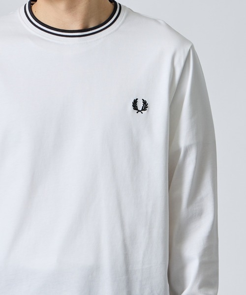 FRED PERRY（フレッドペリー）の「[FRED PERRY/フレッドペリー] ツインティップライン ロングスリーブTシャツ M9602（Tシャツ/カットソー・レディース・ホワイト・M/S/L）」の10枚目の写真