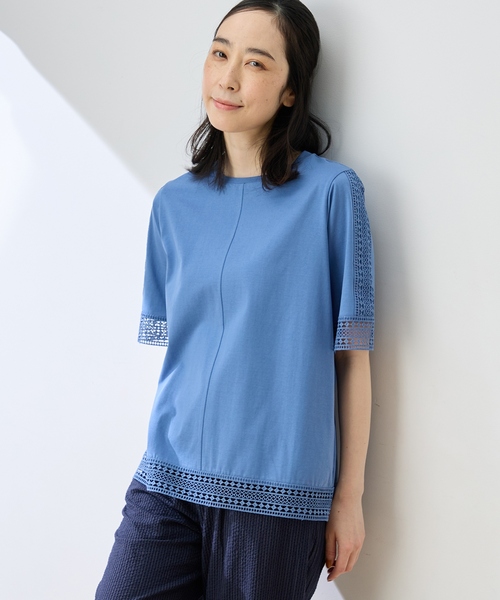 DECOY SINCE 1981(デコイシンスイチキュウハチイチ)の「ひやさらプレミアムレース Tシャツ(Tシャツ/カットソー・レディース・ブルー/ネイビー/ブラウン・LL/M/4L/3L/L)」の22枚目の写真