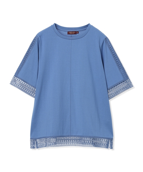 DECOY SINCE 1981(デコイシンスイチキュウハチイチ)の「ひやさらプレミアムレース Tシャツ(Tシャツ/カットソー・レディース・ブルー/ネイビー/ブラウン・LL/M/4L/3L/L)」の7枚目の写真