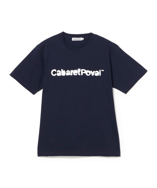 cabaret poval(キャバレーポバール)の「Cabaret Poval / Stencil Logo Tee(Tシャツ/カットソー・メンズ・ネイビー/ホワイト・M/L/XL)」の6枚目の写真