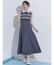 MERCURYDUO | U.S. POLO ASSN.別注ケーブルノースリポロドッキングワンピース(ワンピース)