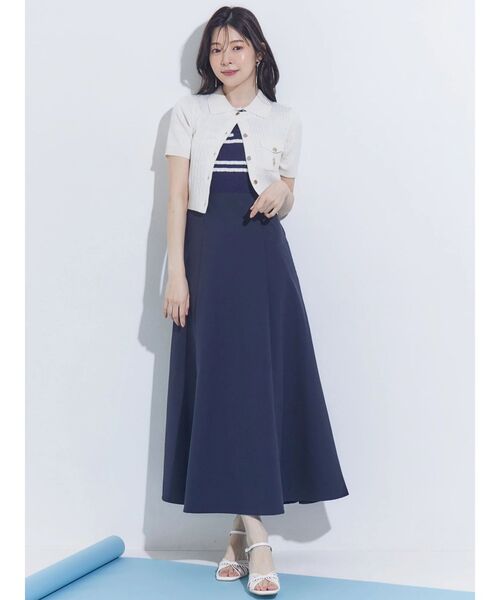 MERCURYDUO(マーキュリーデュオ)の「U.S. POLO ASSN.別注ケーブルノースリポロドッキングワンピース(ワンピース・レディース・チャコールグレー/ブラック/ネイビー・FREE)」の7枚目の写真