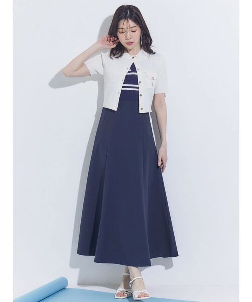 MERCURYDUO(マーキュリーデュオ)の「U.S. POLO ASSN.別注ケーブルノースリポロドッキングワンピース(ワンピース・レディース・チャコールグレー/ブラック/ネイビー・FREE)」の8枚目の写真