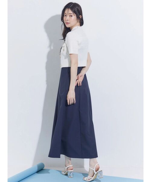MERCURYDUO(マーキュリーデュオ)の「U.S. POLO ASSN.別注ケーブルノースリポロドッキングワンピース(ワンピース・レディース・チャコールグレー/ブラック/ネイビー・FREE)」の9枚目の写真
