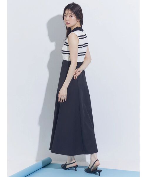 MERCURYDUO(マーキュリーデュオ)の「U.S. POLO ASSN.別注ケーブルノースリポロドッキングワンピース(ワンピース・レディース・チャコールグレー/ブラック/ネイビー・FREE)」の15枚目の写真