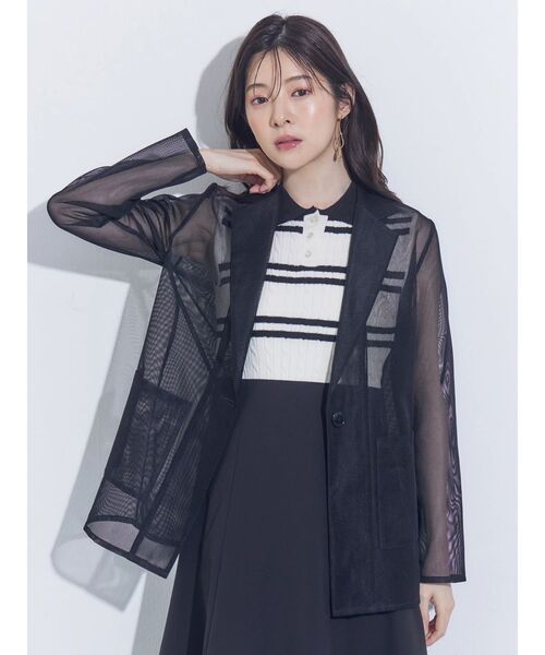 MERCURYDUO(マーキュリーデュオ)の「U.S. POLO ASSN.別注ケーブルノースリポロドッキングワンピース(ワンピース・レディース・チャコールグレー/ブラック/ネイビー・FREE)」の21枚目の写真