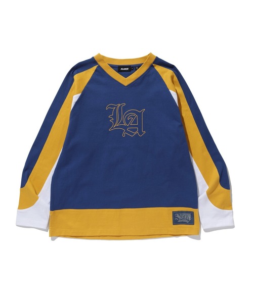 XLARGE(エクストララージ)の「LA FOOTBALL L/S SHIRT(Tシャツ/カットソー・メンズ・ブラック/ネイビー/グリーン・S/M/L/XL)」の4枚目の写真